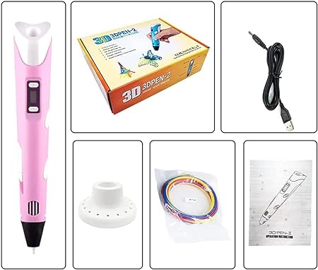 3D Printing Graffiti Pen – Creative 3D Drawing Pen with PLA/ABS Filament for Kids & Adults