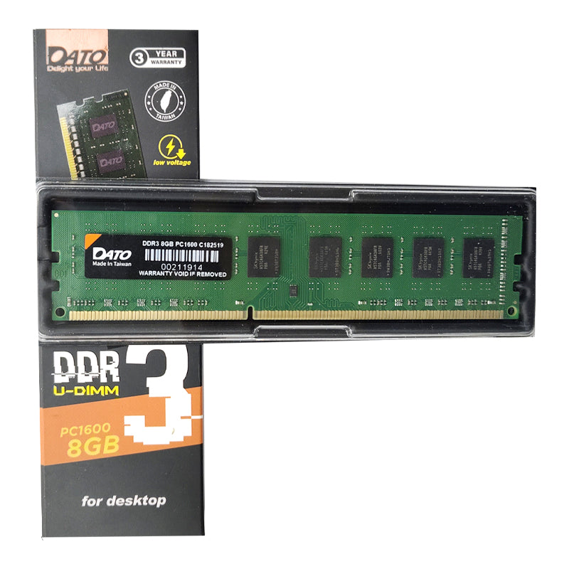 DATO DDR3 8GB RAM 1600MHz – for Desktop / PC Memory Upgrade
