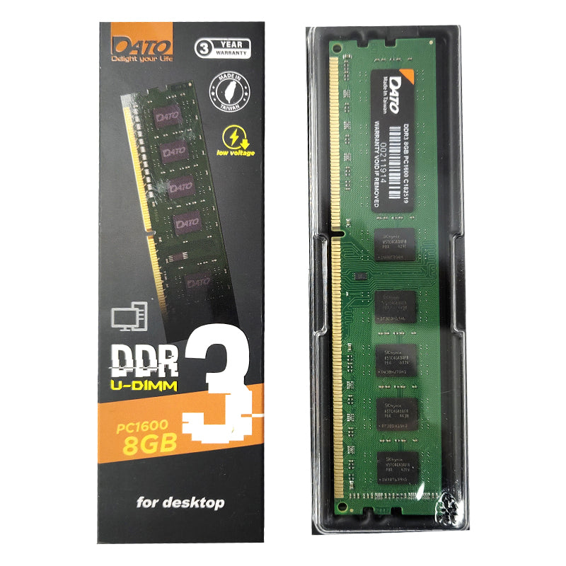 DATO DDR3 8GB RAM 1600MHz – for Desktop / PC Memory Upgrade
